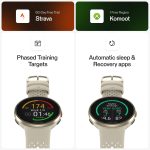 ⁦Polar Pacer Pro Advanced Ultra-Light GPS Fitness Tracker Smartwatch for Runners with Training Program & Recovery Tools; S-L, for Men or Women, Champagne Gold⁩ - الصورة ⁦5⁩