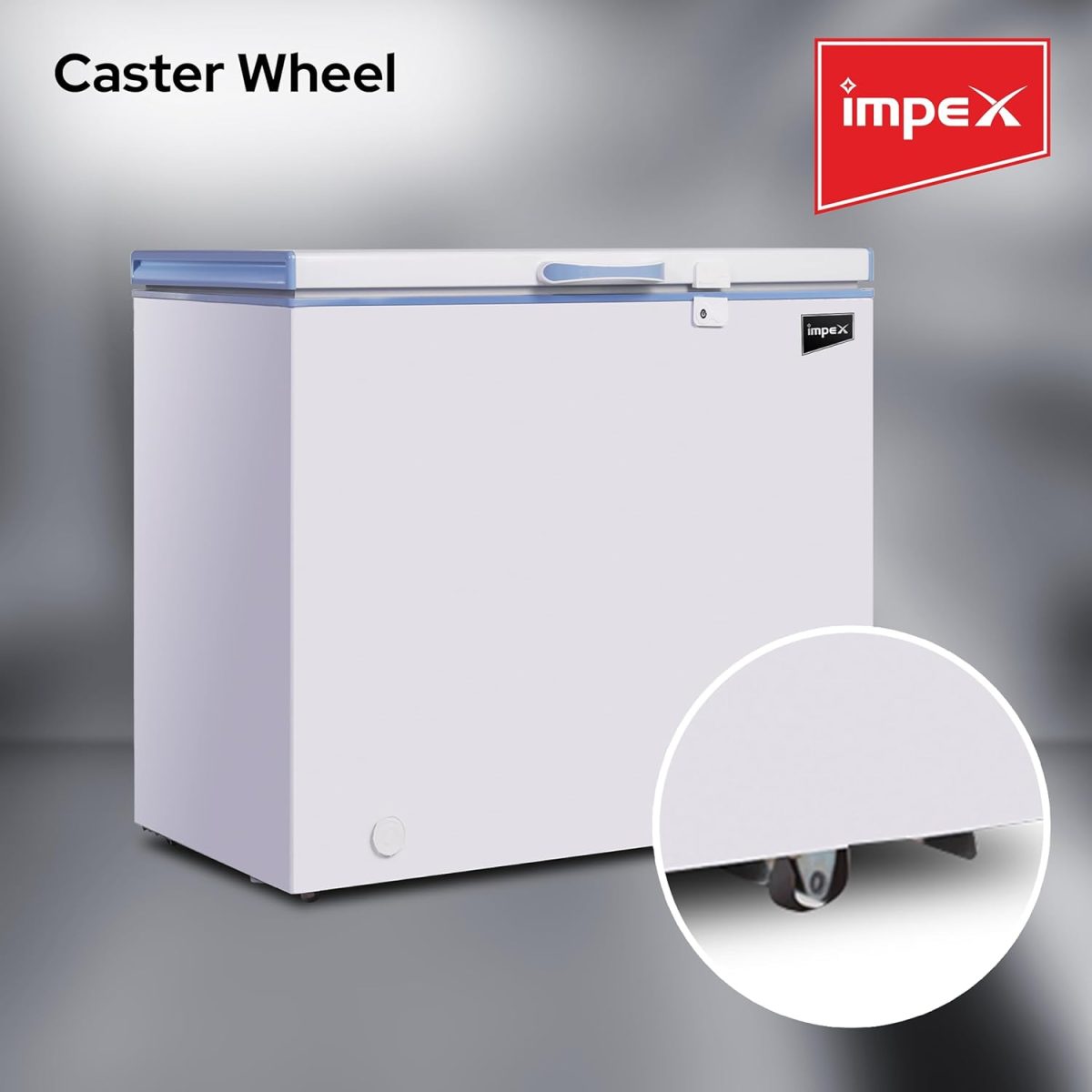 ⁦Impex Chest Freezer, Horizontal Refrigerator 150 Liter 75W, Energy Efficient Refrigeration System With Lamp,Lock & Key, Ideal for Home & Restaurants,1Year Product 5 Years Compressor Warranty-IMCF 150A⁩ - الصورة ⁦4⁩