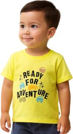 ⁦LUAY 100% Organic Cotton T-Shirts for Boys & Girls Festive Short Sleeve Styles in Vibrant Colors and Patterns for Kids and Toddlers_Regular Fit⁩ - الصورة ⁦3⁩
