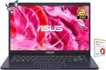اسس لابتوب فيفو بوك جو 14 انش FHD، انتل سيليرون N4500، مايكروسوفت 365 لمدة عام واحد، واي فاي 5، USB نوع C، عمر بطارية 10 ساعات، ويندوز 11 هوم في وضع S، مع HDMI (4GB RAM | تخزين 128GB)