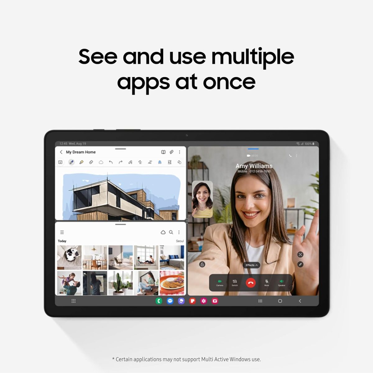 ⁦Samsung Galaxy Tab A9+ Plus 11” 64GB Android Tablet, Big Screen, Quad Speakers, Upgraded Chipset, Multi Window Display, Slim, Light, Durable, Kids Friendly Design, US Version, 2024, Silver⁩ - الصورة ⁦8⁩
