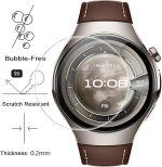 ⁦GIOPUEY Protective Film for Huawei Watch 5 46 mm, [6 Pieces] Flexible TPU Screen Protector Film [Extra-Slim] [Anti-Scratch] – Transparent⁩ - الصورة ⁦2⁩