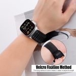 ⁦Compatible with Apple Watch Band Series 10/9/8/7/6/5/4/SE/Ultra Braided Nylon iwatch Band 40mm 44mm 41mm 45mm 42mm 46mm 49mm Thin Stainless Sport Loop Strap Men Women⁩ - الصورة ⁦7⁩