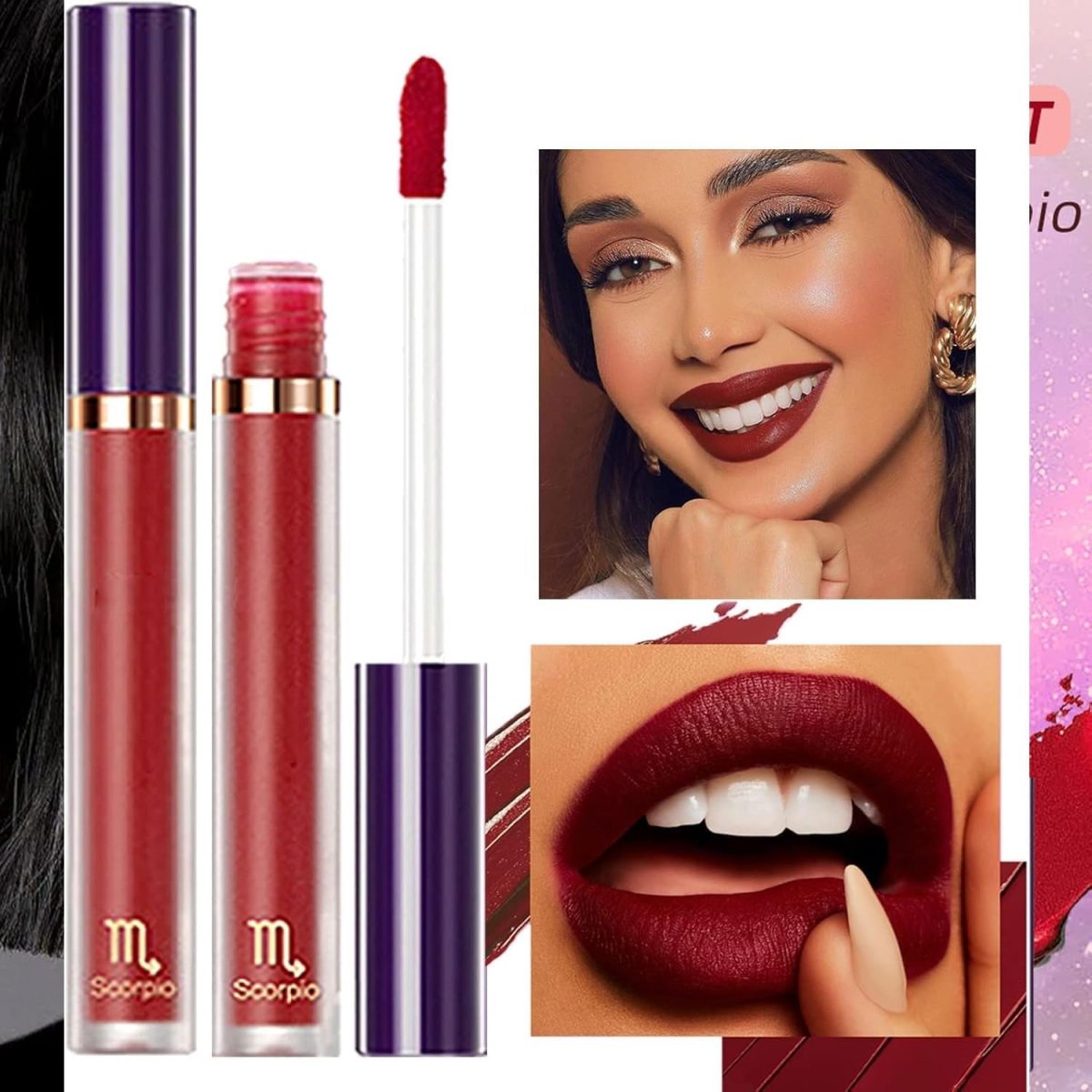 ⁦Excefore Matte Liquid Lipstick Makeup Set, 12pcs Long Lasting Waterproof Velvet Lip Gloss High Pigmented Lip, Non-stick Cup Not Fade Waterproof Lip Gloss Makeup Gift for Women and Girls⁩ - الصورة ⁦5⁩