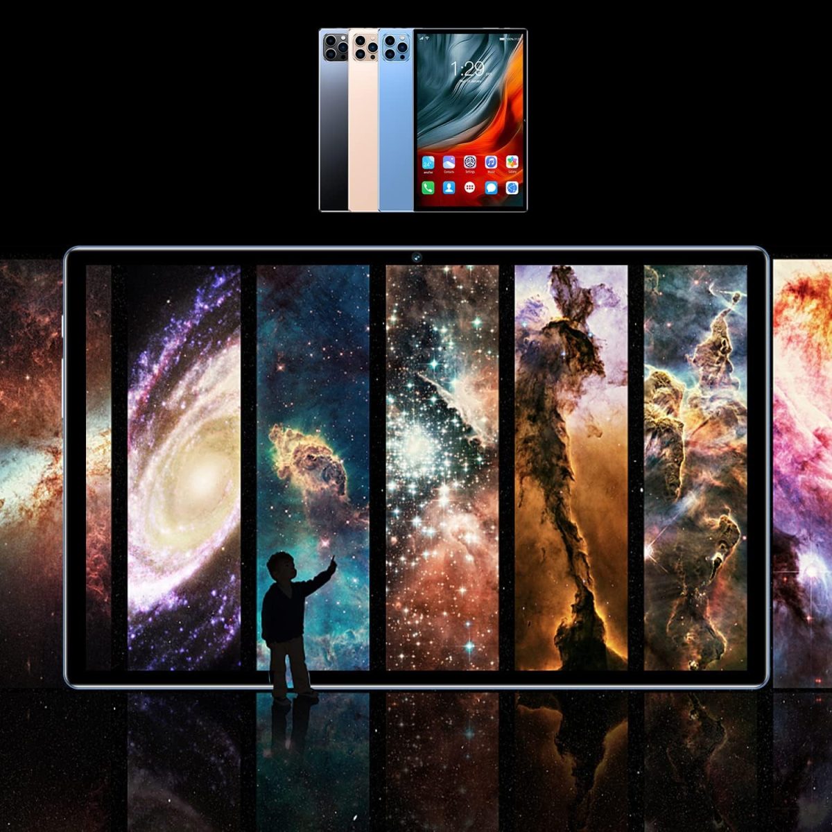 ⁦RRGEAR 10.1 Inch Tablet, 4GB RAM 128GB Storage, Eight-Core Processor,1280x800 IPS Screen, WIFI, GPS, Dual SIM Card Slots, Metal Housing (Gray)⁩ - الصورة ⁦7⁩