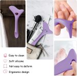 ⁦HOFEESEA 3 PCS Eyeliner Stencils, Silicone Eyeliner Aid Tool Eyeliner Guide Tool Mascara Shield Applicator Eye Makeup Stencils for Eyeliner, Eyelashes, Eyeshadow (Purple)⁩ - الصورة ⁦5⁩