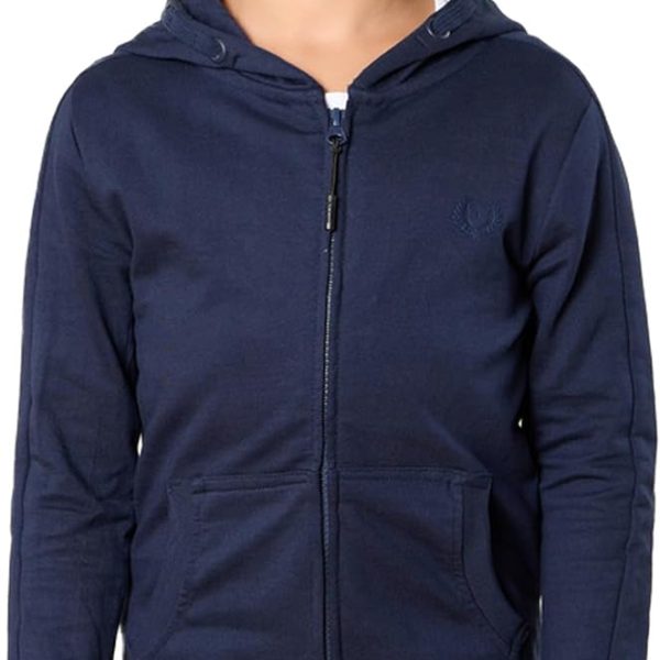 REDTAG Boys Navy Hooded Sweatshirt