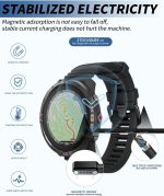 ⁦(2 Pack) Charging Cable for Polar Grit X2 Smart Watch, yystao Stable Magnetic USB Charger Cord compatible with Polar Grit X2⁩ - الصورة ⁦2⁩