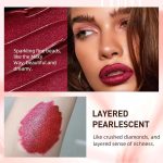 ⁦3 Colors Diamond Shimmer Metallic Lipstick Set, Velvet Glow Long Lasting Lipstick with High Pigment & Moisturizing Formula, Non-Stick Cup Waterproof Glitter Lip Gloss, Gift for Women⁩ - الصورة ⁦5⁩