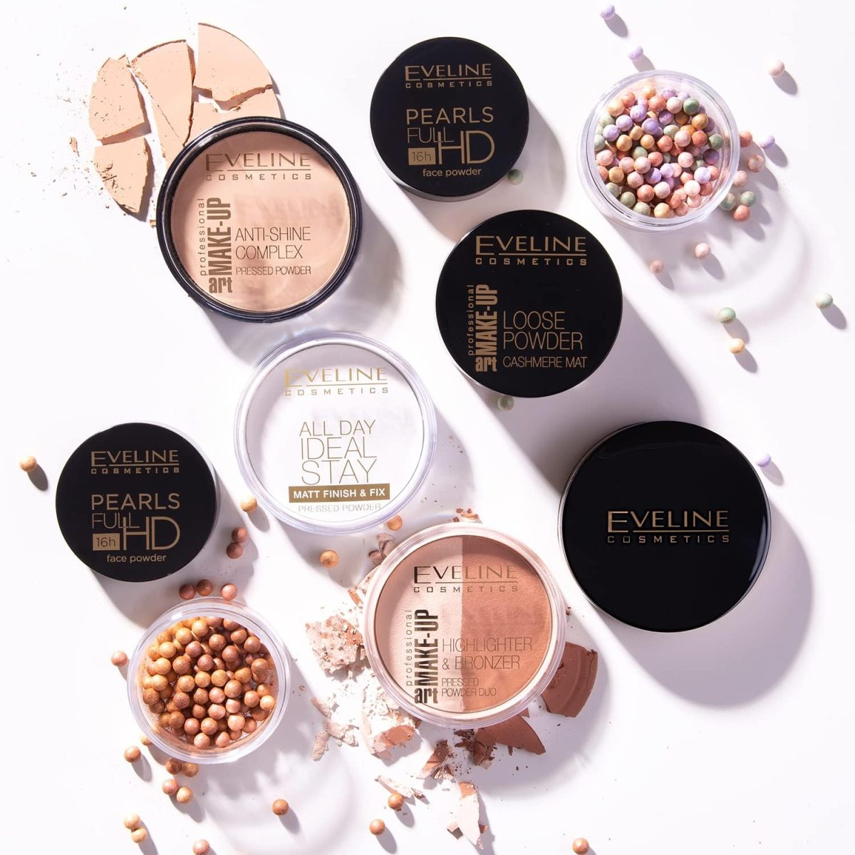 ⁦Eveline Cosmetics Art. Make-Up Powder No 30 Ivory⁩ - الصورة ⁦2⁩