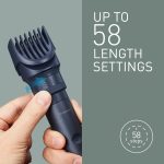 ⁦Panasonic XSHAPE-TRIM MULTISHAPE, Main Unit with Li-ion Battery, Detail Shaver/Trimming Head Attachment Set, Beard and Hair Trimmer, Facial Cleansing Brush, Black⁩ - الصورة ⁦5⁩