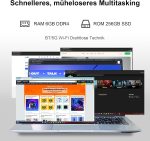 ⁦Elepad Laptop, 14.1Inch FHD IPS Screen, N4105 Processor, 6GB RAM 256GB SSD Expandable 1TB, Windows 11 Computer with 2 Stereo Speakers, WiFi-5, HDMI⁩ - الصورة ⁦4⁩