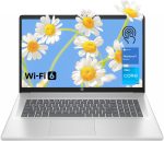 HP 17.3" Touchscreen Laptop, Intel Core i3-N305 8-Core, 16GB RAM, 128GB eMMC + 1TB SSD, Numeric Keypad, Webcam, HDMI, Wi-Fi 6, Windows 11 Home, Silver