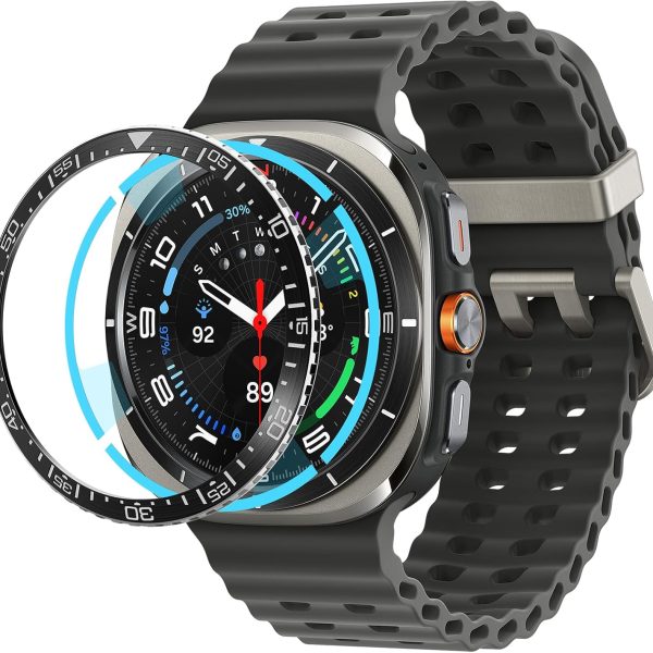 Spigen Bezel Tune designed For Samsung Galaxy Watch Ultra 47mm Bezel Ring Protector Bezel Ring Adhesive Cover (2024) - Black
