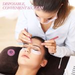 ⁦GNAFOTU 100 Pieces Eyelash Extension Pink Glue Pallet Pads with Curved Tip Tweezers for Eyelash Extension False Lash Application Tools.⁩ - الصورة ⁦2⁩
