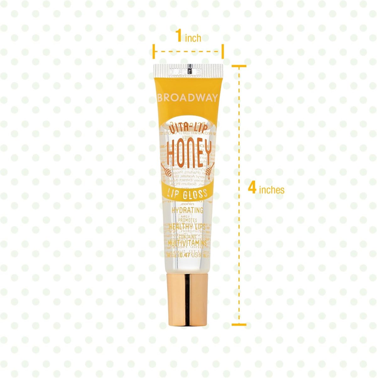 ⁦KISS Broadway Vita-Lip Clear Lip Gloss Box Display Set (Honey)⁩ - الصورة ⁦6⁩