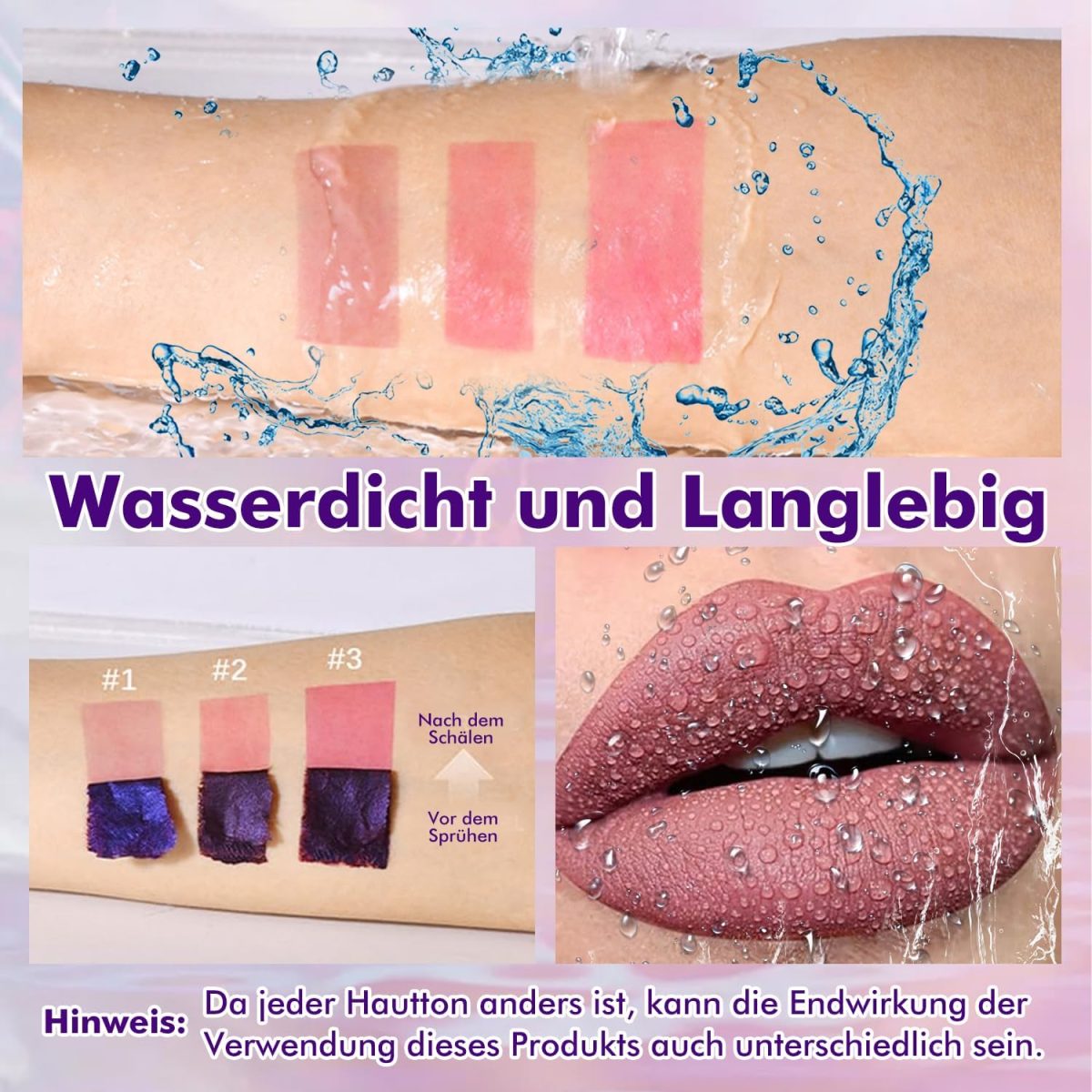 ⁦3 Piece Removable Lip Liner Set Lip Stain Peel Off Long Lasting Peel Off Lip Stain Matte Waterproof Lip Liner Pencil for Women Highly Pigmented Removable Liptin Moisturising Smudge-proof⁩ - الصورة ⁦4⁩