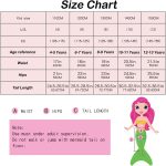 ⁦TAPIT 6Pcs Mermaid for Swimming Girls Swimsuit with Monofin Costume Cosplay Princess Bikini Set 3-12Y (140, Colorful)⁩ - الصورة ⁦3⁩