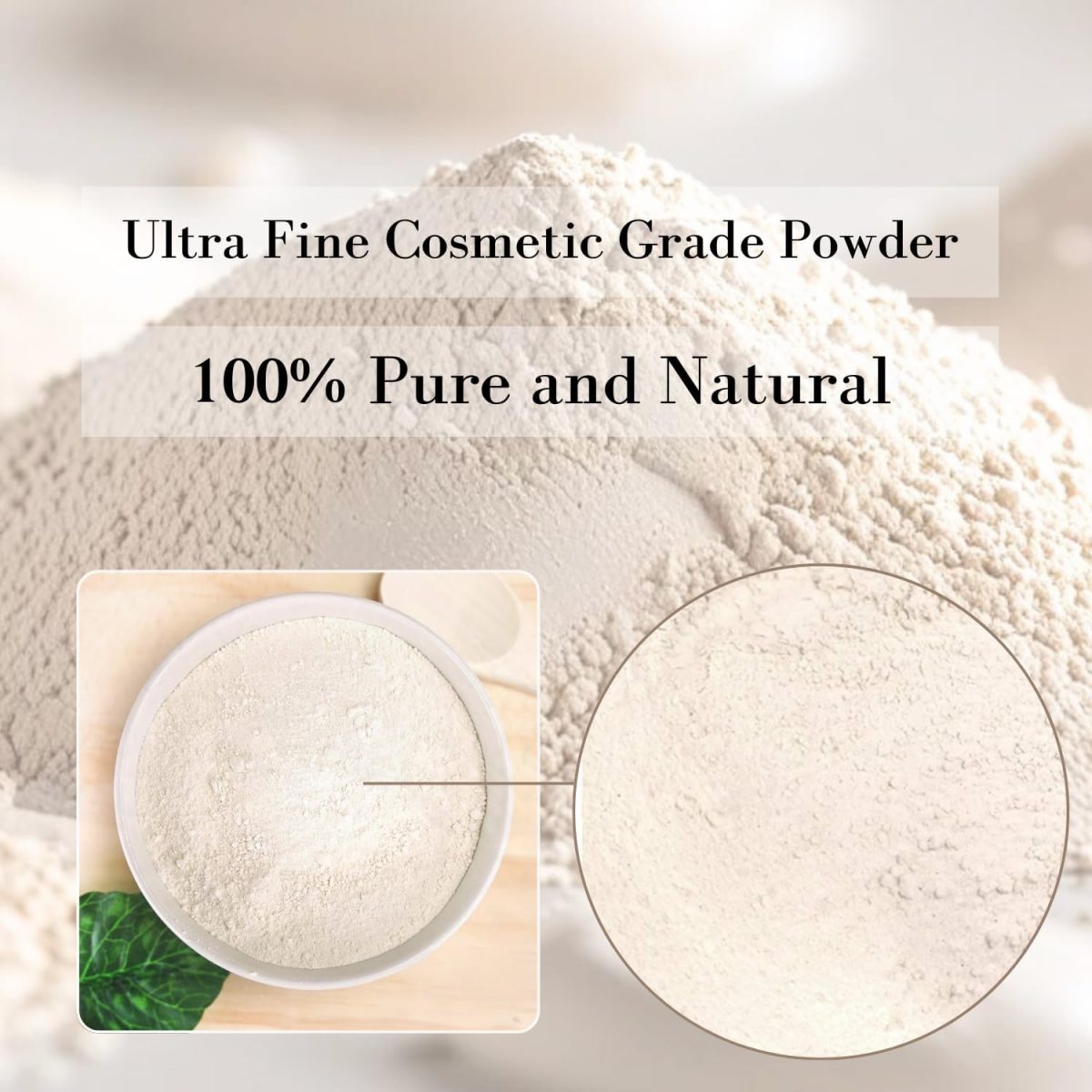⁦ClearLee Kaolin Clay Cosmetic Grade Powder - 100% Pure Natural Powder - Great For Skin Detox, Rejuvenation, and More - Heal Damaged Skin - DIY Clay Face Mask (8 oz)⁩ - الصورة ⁦4⁩