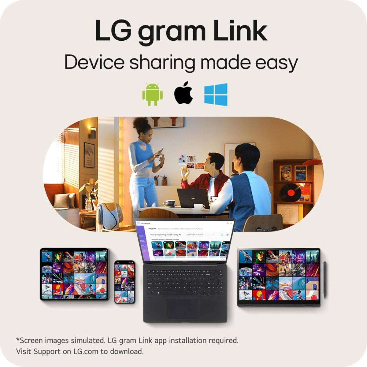 ⁦LG Gram 15 Laptop Touchscreen - Intel Core Ultra 7 155H - Windows 11-16GB RAM - 1TB PCIe SSD - Office 365 One Year - Backlit Keyboard - Business - Ultralightweight - 18.5 Hours⁩ - الصورة ⁦6⁩