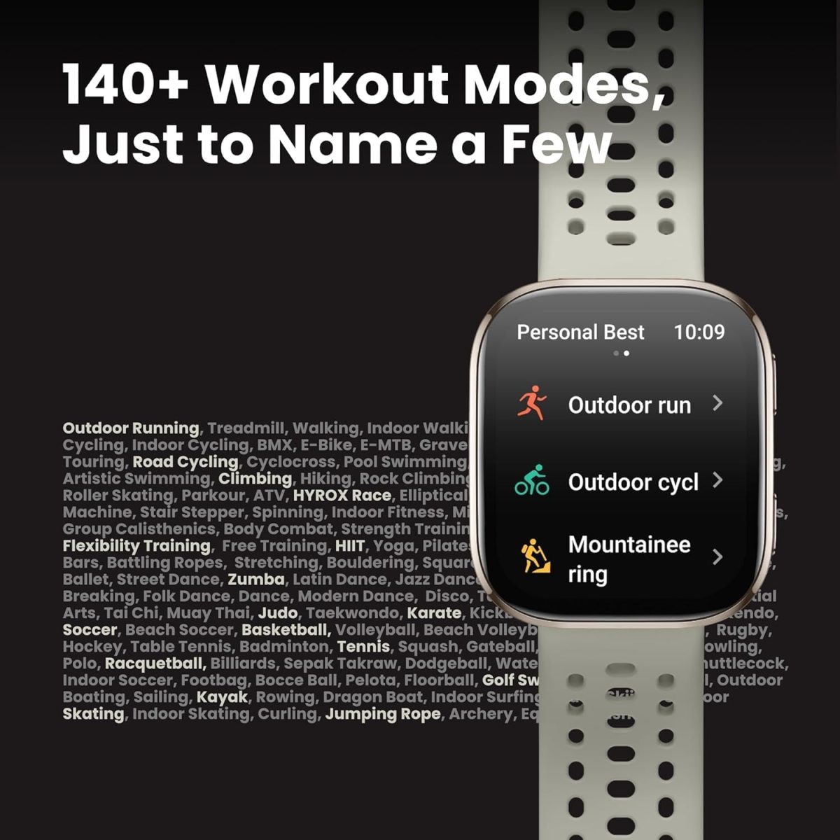 ⁦Amazfit Bip 6 Smart Watch 46mm, 14 Day Battery, 1.97" AMOLED Display, GPS & Free Maps, AI, Bluetooth Call & Text, Health, Fitness & Sleep Tracker, 140+ Workout Modes, 5 ATM Water-Resistance, Blush⁩ - الصورة ⁦5⁩