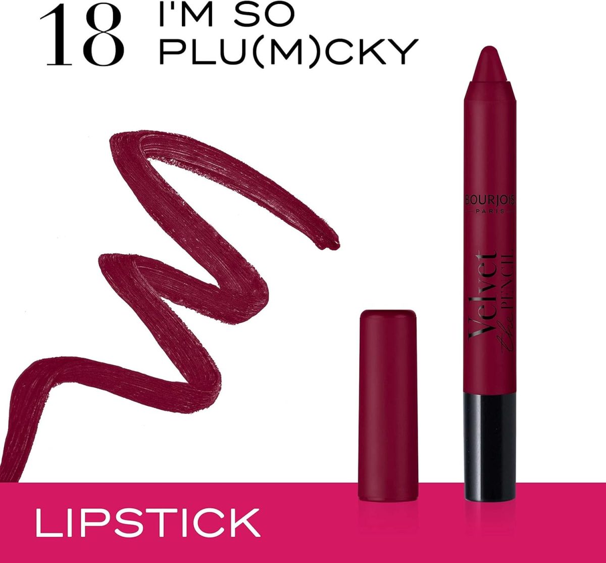 ⁦Bourjois Velvet The Pencil 18 I'm so plu(m)cky 3 g - 0.106 fl oz⁩ - الصورة ⁦2⁩