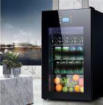 ⁦Avcbno Wine cooler Beverage Cooler Refrigerator - 95L Capacity Freestanding And Built-in With Glass Door Drink Fridge For Kitchen Bar Office⁩ - الصورة ⁦3⁩