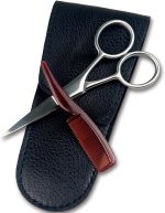 Beard Scissors for Men, Stainless Steel Moustache & Eyebrow Scissors with Comb, Multi-Function Grooming Kit with Storage Bag for Beard, Eyebrows & Moustache