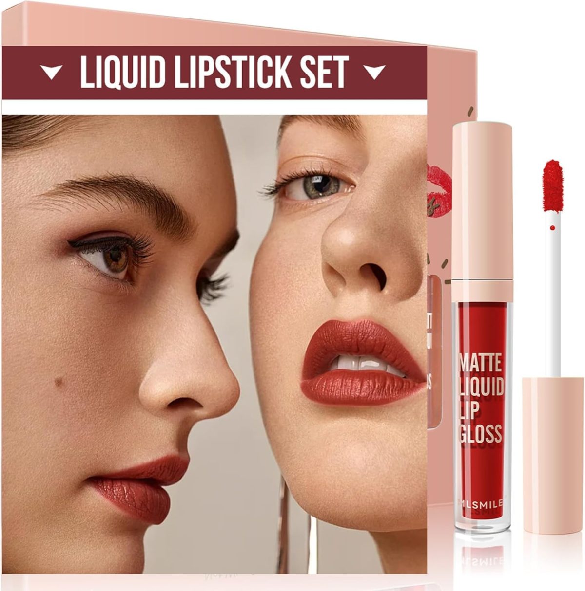 ⁦Azonee 7 Pcs Matte Liquid Lipstick Set Lip Plumper Makeup, Pigmented Waterproof Make Up, Lip Gloss Sets Long Wearing Velvet Lip Kit, Long-Lasting Up to 16H Wear, Non-stick Cup⁩ - الصورة ⁦5⁩