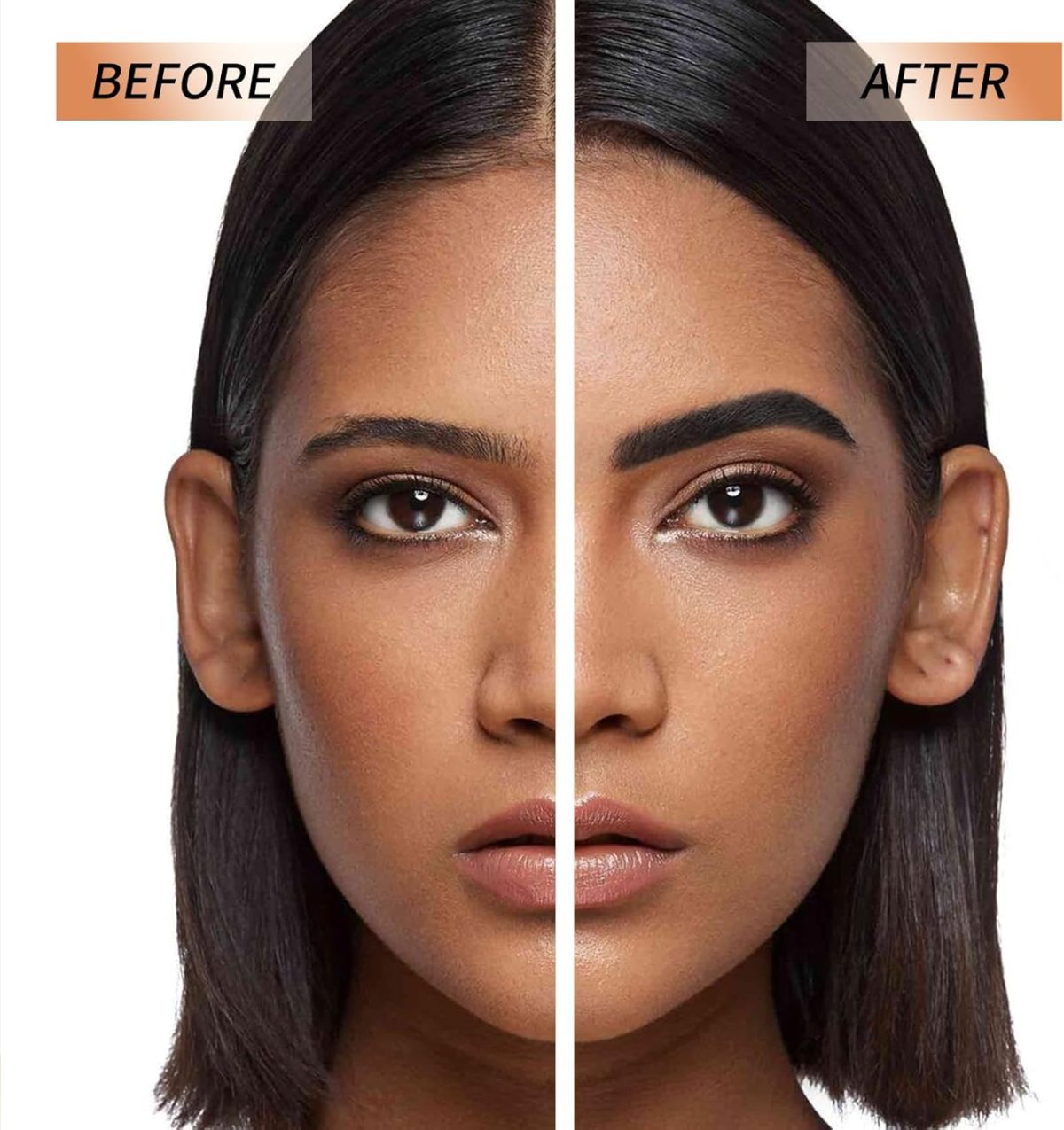 ⁦Dual-Color Eyebrow, One Step Eyebrow Stamp-Brow Powder Hairline Powder, All-day Wear Effortlessly, Waterproof Smudge-proof⁩ - الصورة ⁦2⁩