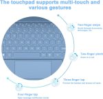 ⁦Laptop 14 Inch Celeron N5095 Up to 2.9Ghz, Win 11 Laptop with 8+256GB SSD Extension 1TB, Notebook Support 5G WiFi丨Bluetooth 4.2丨Cooling Fan丨1920*1200丨Mouse and Keyboard Protector-Blue⁩ - الصورة ⁦9⁩