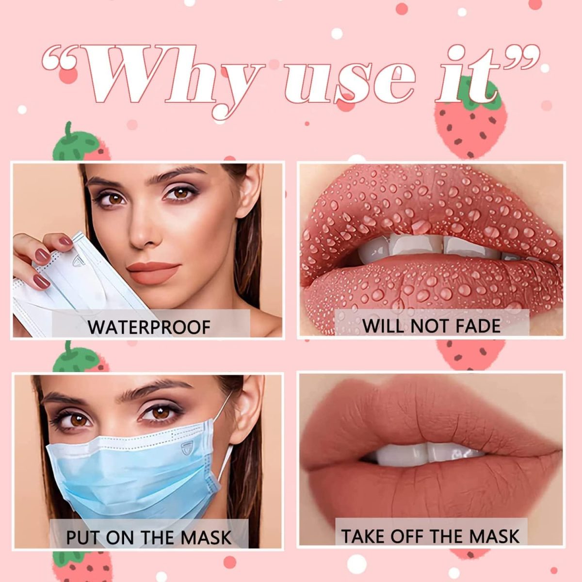 ⁦YHRY 3 Piece Nude Matte Lipstick Set, Natural Nude Lipstick, Velvet Air Moisture Smooth Crayon Lip Stain, 24 Hour Superstay, Long Lasting Waterproof Lip for Women Makeup⁩ - الصورة ⁦6⁩