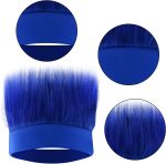 ⁦Sunshane 2 Pack Hairy Headband Crazy Hair Wigs for Mardi Gras Cosplay Sports Party and Spirit Day Accessory (Blue)⁩ - الصورة ⁦4⁩