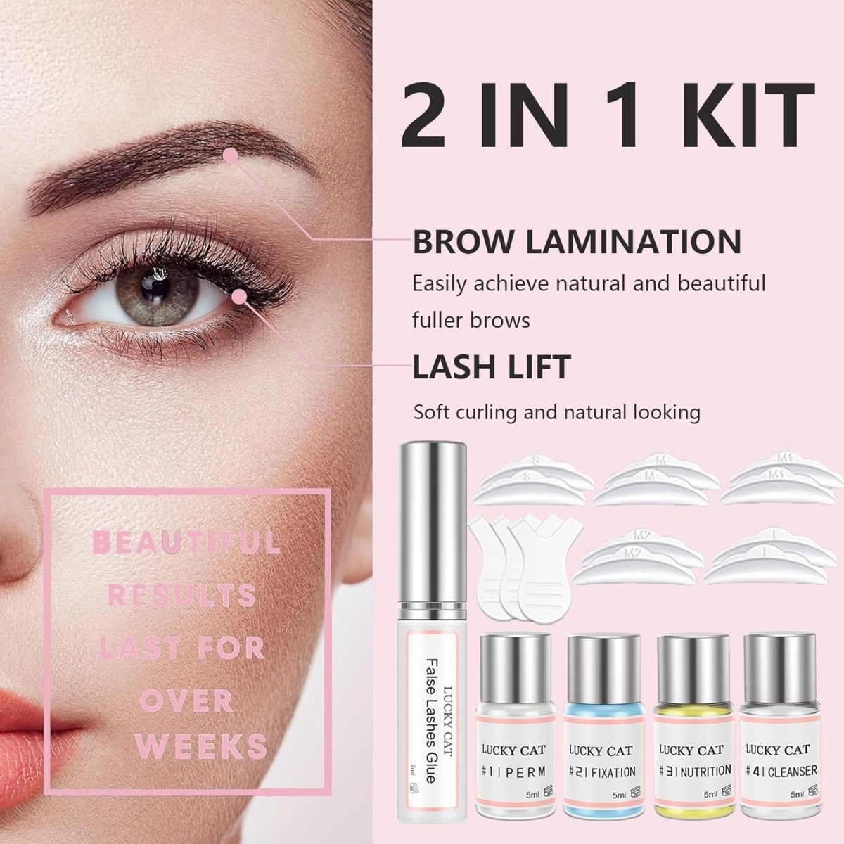 ⁦Lucky Cat Eyelash Perm Kit, Eyelash Extension Kit, Lash Lift Kit Ideal for Salons⁩ - الصورة ⁦6⁩