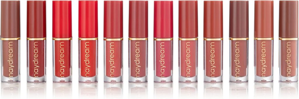 مجموعة أرواج شفاة درجات اللحمي مطفية وثابتة12 لون حجم ميني MD Matte Lipstick Set 12Colors Nude Mini Size