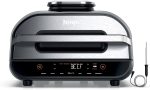 Ninja Foodi MAX Health Grill and Air Fryer, 6 Cooking Functions, Cyclonic Air Technology, ‎Temperature Control, 3.8 L, Grey/Silver, AG551ME, 2 Years Warranty