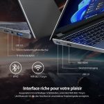 ⁦Morostron Laptop with 4GB DDR4 and 192GB SSD, 15.6 Inch Laptop with System and Quad-Core Processor, Webcam, USB 3.0, WiFi, Bluetooth 4.2, Mini HDMI, Grey⁩ - الصورة ⁦8⁩