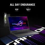 ⁦ASUS ROG Strix G18 Gaming Laptop, Intel 24-Core i9-14900HX, Office 2024 Lifetime License, 64 GB DDR5, 2 TB SSD, 18" 2.5K 240Hz QHD, Backlit KB, GeForce RTX 4060, WiFi 6E, Win 11 Pro, Patented Mouse⁩ - الصورة ⁦5⁩