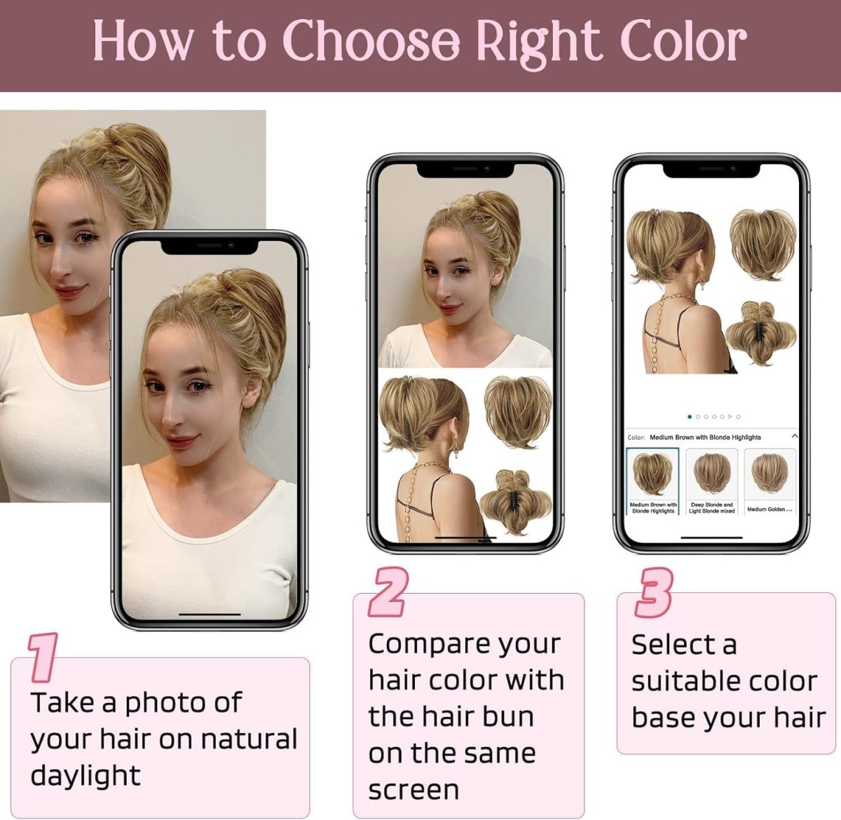 ⁦ALMEKAQUZ Messy Bun Hair Piece, 12 Inch Claw Clip Hairpiece in Straight Hair Bun, Short Ponytail Bun Extension, DIY Styles Fake Hair Bun for Women - Black⁩ - الصورة ⁦4⁩