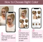 ⁦ALMEKAQUZ Messy Bun Hair Piece, 12 Inch Claw Clip Hairpiece in Straight Hair Bun, Short Ponytail Bun Extension, DIY Styles Fake Hair Bun for Women - Black⁩ - الصورة ⁦4⁩