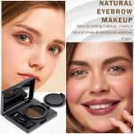 ⁦Azonee Air Cushion Eyebrow Gel Kit, Dark Brown and Light Brown Eyebrow Gel with Dual-Ended Eyebrow Brush, Clear Brow Gel, Trimmer, Long Lasting Waterproof Eyebrow Cream for Brow Shaping and Styling⁩ - الصورة ⁦2⁩
