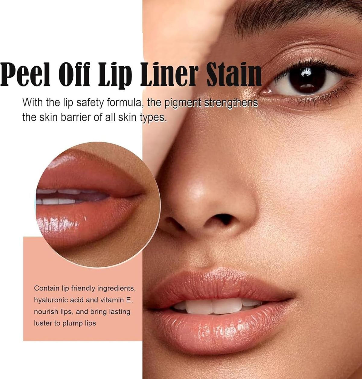 ⁦Gireatick Peel Off Lip Liner Stain, Pack of 3 Lip Liners, Peel Off Tattoo Lip Liner with Matte Finish, Waterproof, Transfer-Resistant, Highly Pigmented Colour (Light Brown/Dark Brown/Burgundy) (B, 3⁩ - الصورة ⁦4⁩