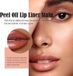 ⁦Gireatick Peel Off Lip Liner Stain, Pack of 3 Lip Liners, Peel Off Tattoo Lip Liner with Matte Finish, Waterproof, Transfer-Resistant, Highly Pigmented Colour (Light Brown/Dark Brown/Burgundy) (B, 3⁩ - الصورة ⁦4⁩