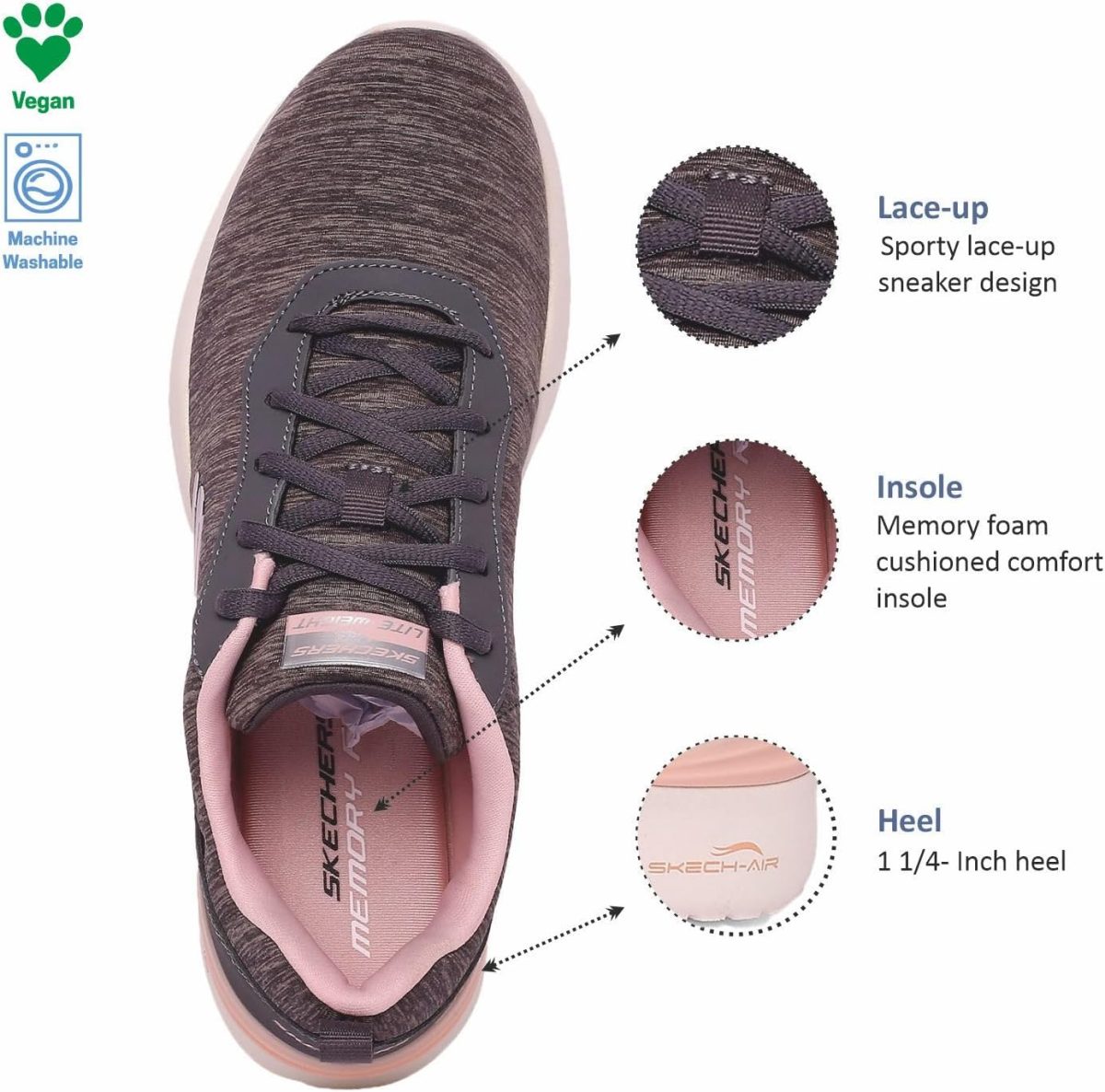 ⁦Skechers SKECH-AIR DYNAMIGHT womens Sneaker⁩ - الصورة ⁦4⁩
