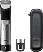 Philips Series 9000 beard trimmer with SteelPrecision technology including beard comb attachment and travel case (model BT9810/15)