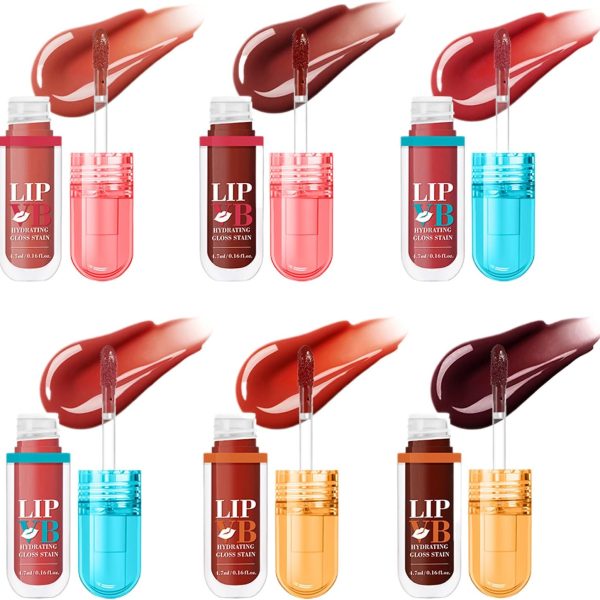 Lip Glaze - 4.7ml x Tinted Lipstick,Non-Sticky Nourishing Lipstick, Makeup Set for Travel Dating Wedding Commuting