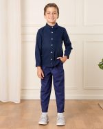 ⁦REDTAG Boys Navy Pull On Trouser⁩ - الصورة ⁦2⁩