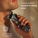 ⁦Philips Razor i9000 Prestige Ultra Wet and Dry Razor for Men, Dark Grey, Pressure and Motion Sensor, Trimmer Attachment, Charging Station and Travel Case (Model XP9402/11)⁩ - الصورة ⁦6⁩