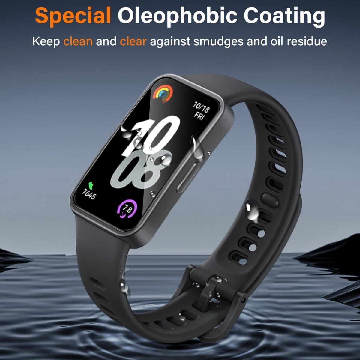 ⁦3-Pack for Huawei Band 10 Screen Protector - Flexible TPU Film with Scratch-Resistant Coating, Bubble-Free HD Clear Protection for Smartwatch Display⁩ - الصورة ⁦4⁩