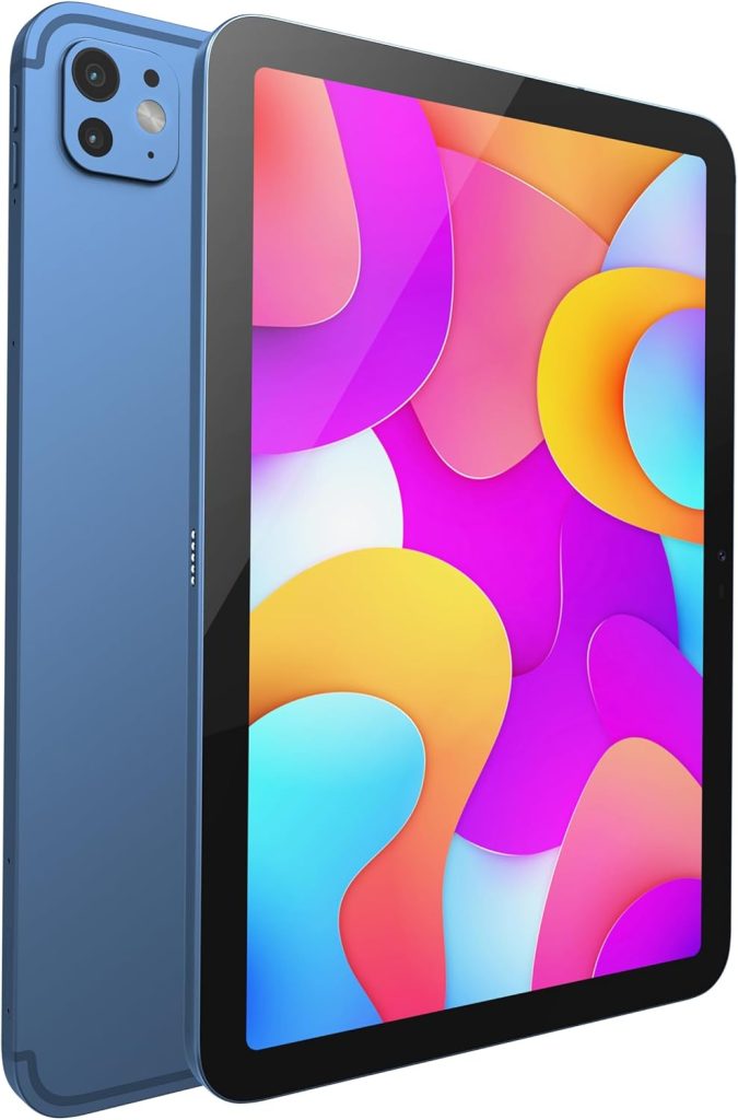 OTEETO TAB 15 Tablet/10.1 Inch/4G SIM/iOS Style Operating System/5G Dual SIM/Octa Core Processor/Included Flip Cover&Keyboard/8GB RAM + 512 GB ROM/Android 13/6000 mAh/8MP Front+13 MP Rear (Blue)